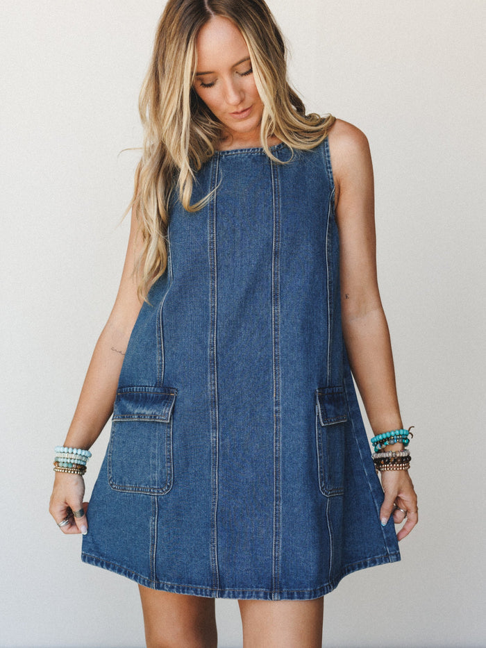 Blue Bird Dress - Denim