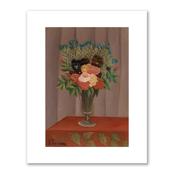 Henri Rousseau, Bouquet of Flowers (Bouquet de fleurs), c. 1909–1910, Barnes Foundation. Fine Art Prints in various sizes by Museums.Co
