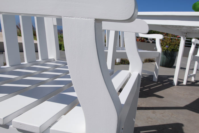 Bradley Eco-friendly Outdoor White Wood Garden Arm Chair