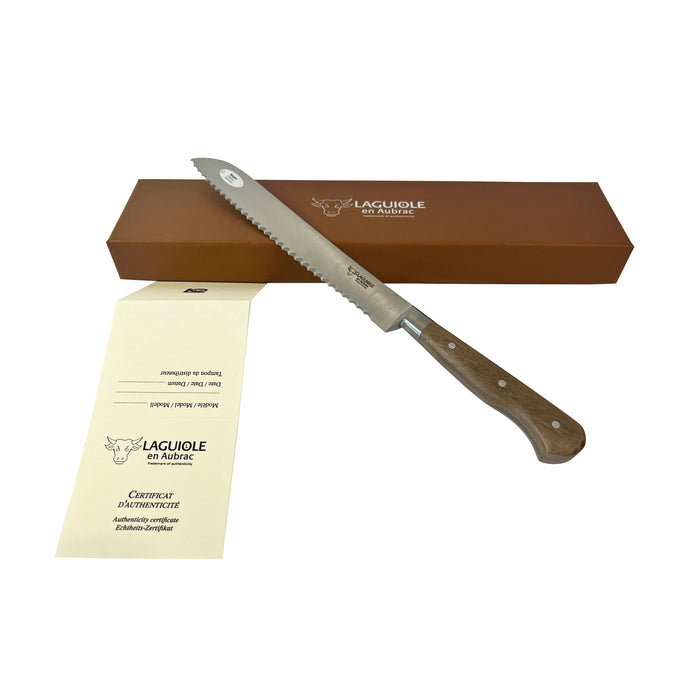 Bread Knife With Walnut Handle by Laguiole en Aubrac