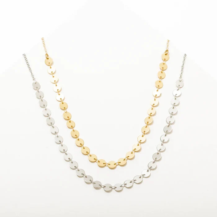 Candra Necklace in Circles - pickup or in person shop only