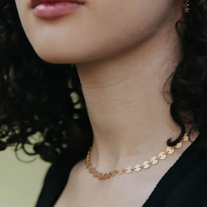 Candra Necklace in Circles - pickup or in person shop only