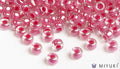 miy6-208 Miyuki Size 6 Glass Beads Carnation Pink Lined Crystal approx 30 grams