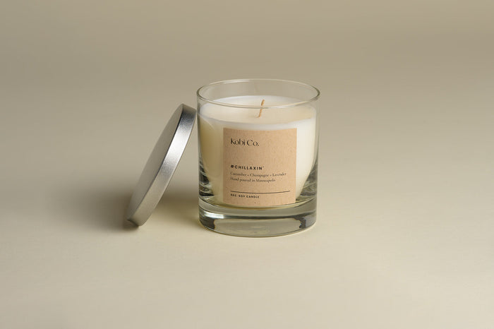#Chillaxin Luxury Candle with Playlist  - ships directly from maker