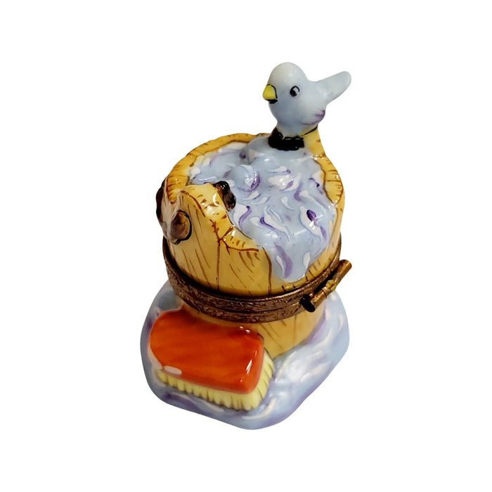Hand-painted Cinderella Wash Bucket Limoges box, additional photo