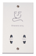 Click Scolmore PRW100 Polar 115/230V Dual Volt Shaver Socket