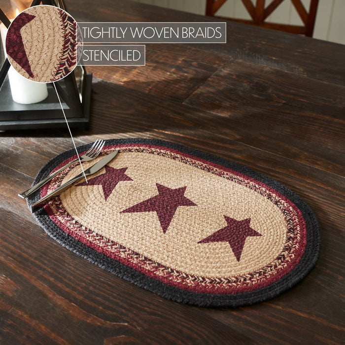 Connell Oval Placemat Stencil Stars 13x19