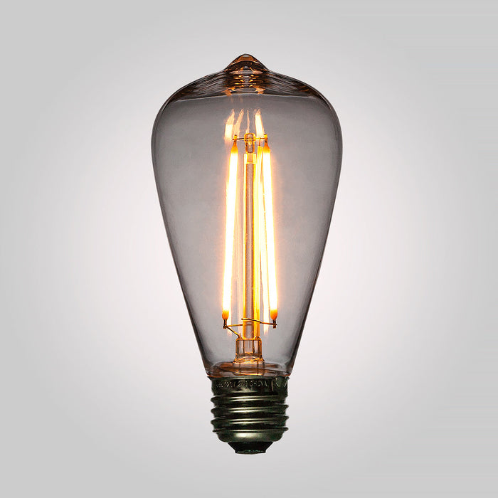 CORD + Shatterproof Bulb | Black Pendant Light Lamp Cord Combo Kit, Switch, ST64 Warm White Bulb