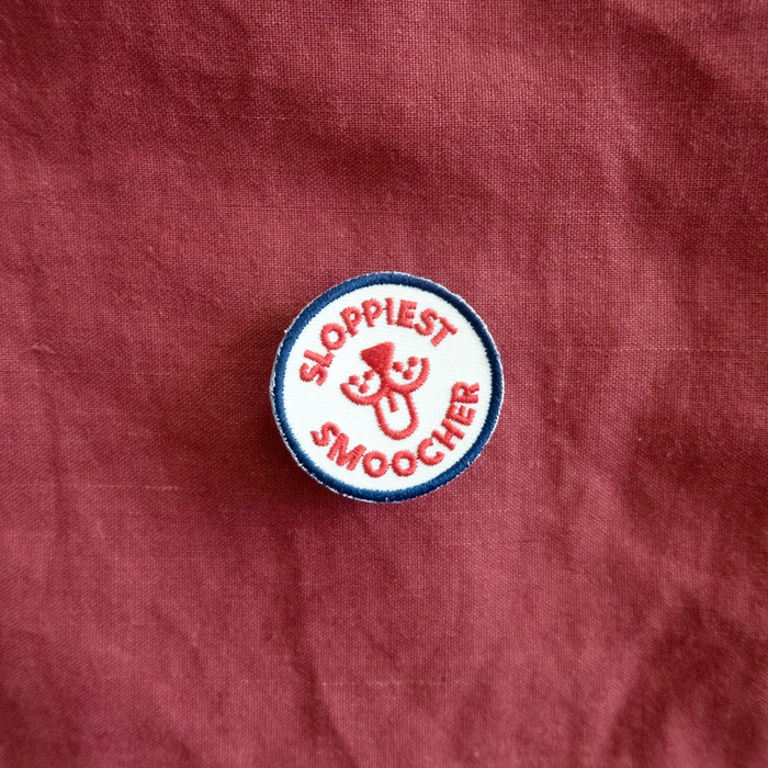 Dog Merit Badges: Sloppiest Smoocher