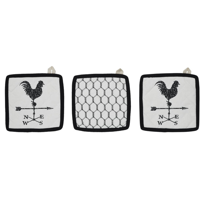 Down Home Pot Holder Set of 3 8x8