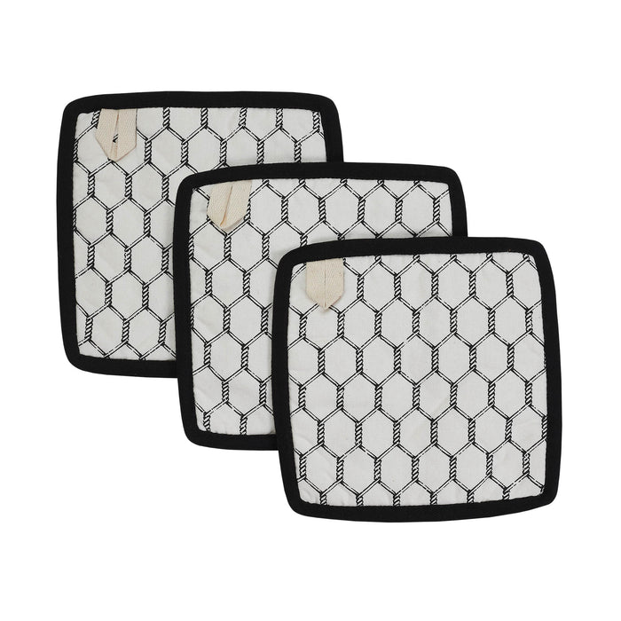 Down Home Pot Holder Set of 3 8x8