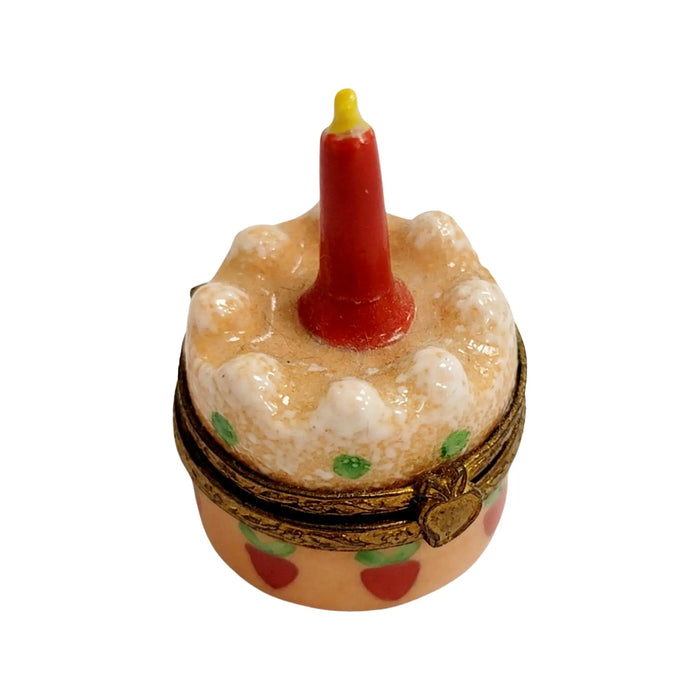 Another view of the Elegant Cake for Celebrations Limoges trinket box