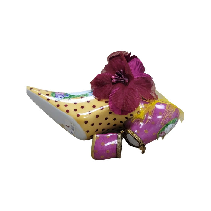 Parisian Shoe Limoges box shown from another angle