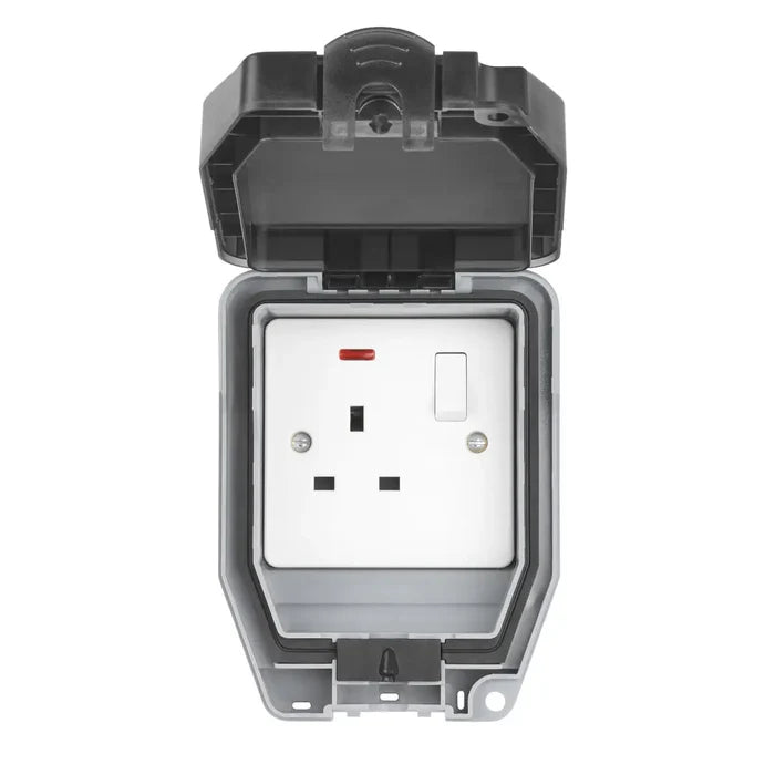 ELEX ELEX/WP1GSS Weatherguard IP66 ELEX/WP1GSS Single Switched Socket & Neon Indicator