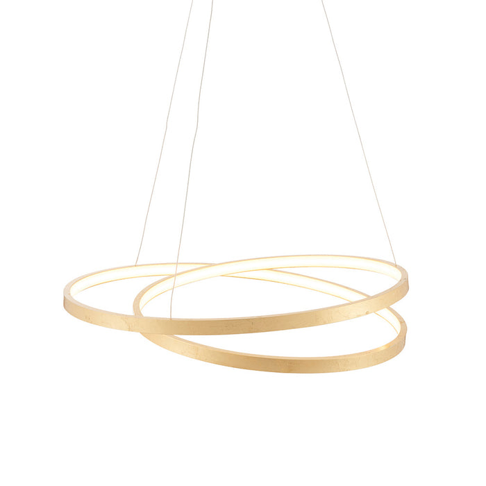 Endon Lighting 72479 Scribble Ring Gold Leaf-Colour IP20 33W 3000K Pendant Light