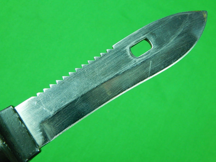 European English British Saw Back Survival Fighting Knife w/ Scabbard