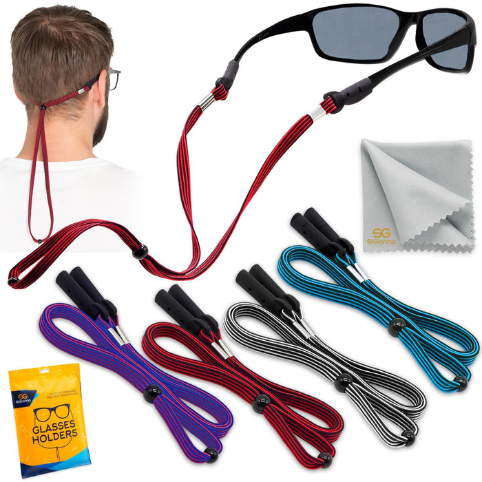 Eye Glasses Holders 4 Cords 23 inch Around Neck Glasses Strap Anti Slip