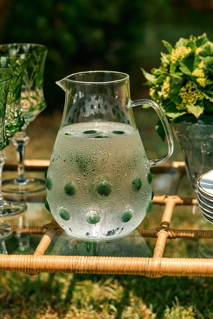 Fantasia Green Glass Pitcher by Tania Bulhões