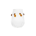 Fantasia Ochre Glass Tumbler by Tania Bulhões