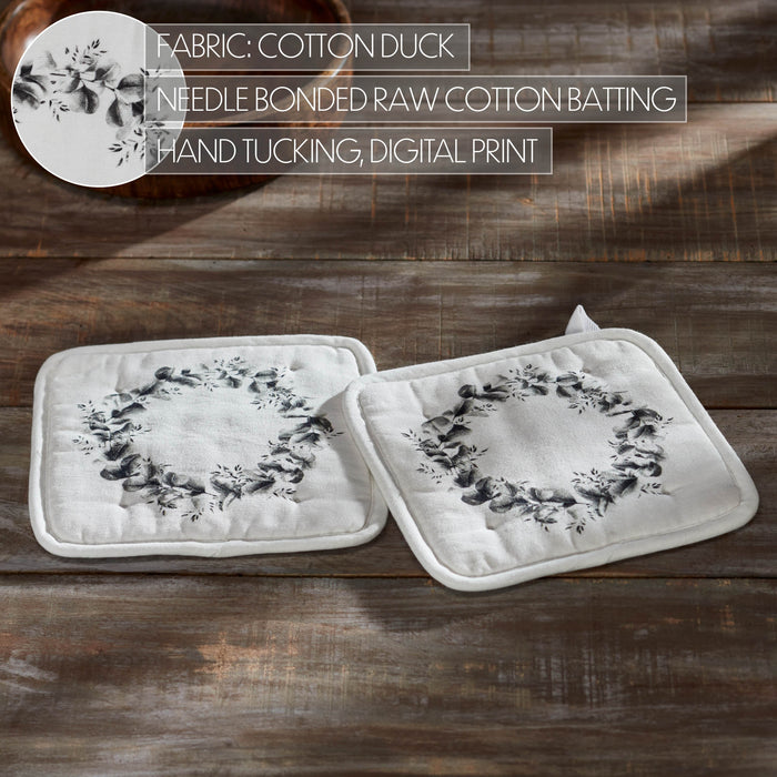 Finders Keepers Eucalyptus Pot Holder Set of 2 8x8