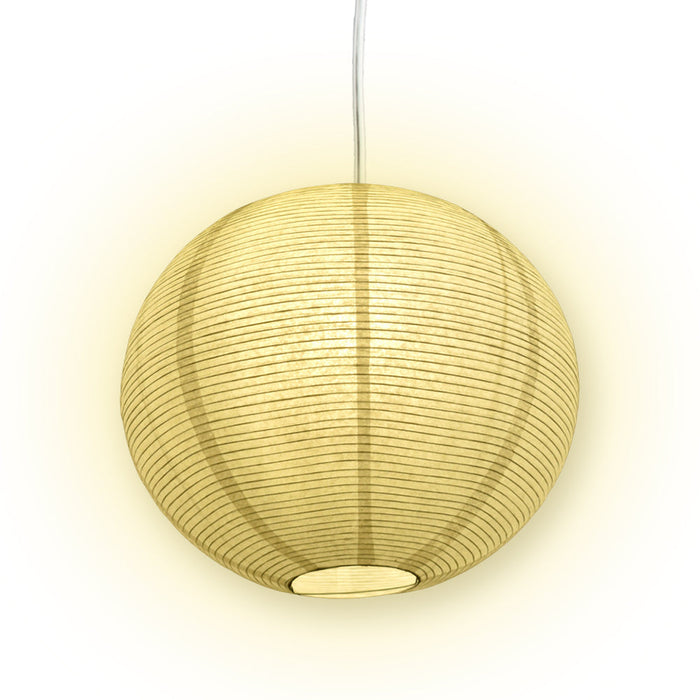 Fine Line Premium Paper Lantern Pendant Cord Kit with S14 Yellow LED Bulb