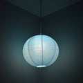 Fine Line Premium Paper Lantern Pendant Light Cord Kit with S14 Blue LED Bulb
