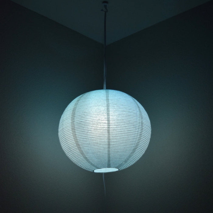 Fine Line Premium Paper Lantern Pendant Light Cord Kit with S14 Blue LED Bulb