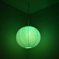 Fine Line Premium Paper Lantern Pendant Light Cord Kit with S14 Green LED Bulb