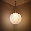 Fine Line Premium Paper Lantern Pendant Light Cord Kit with S14 Pink LED Bulb
