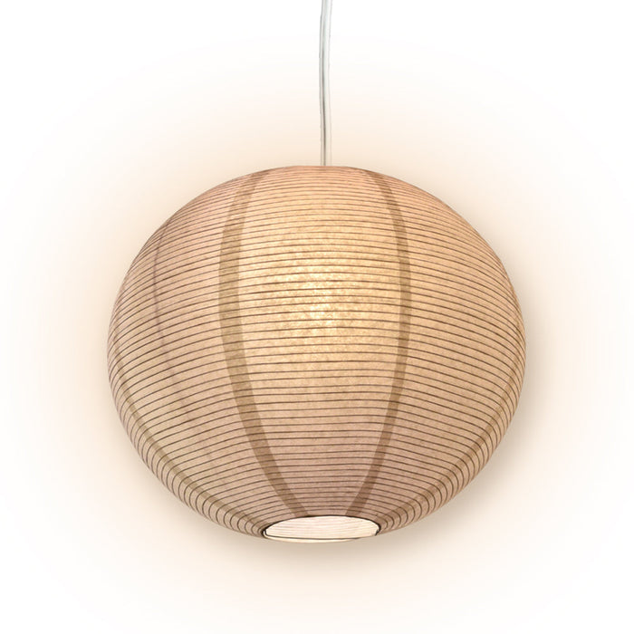 Fine Line Premium Paper Lantern Pendant Light Cord Kit with S14 Pink LED Bulb