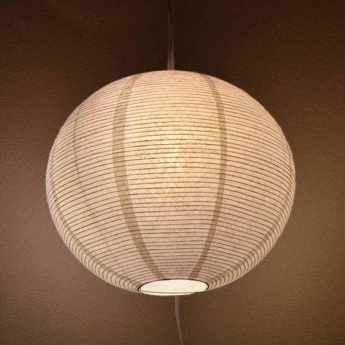 Fine Line Premium Paper Lantern Pendant Light Cord Kit with S14 Pink LED Bulb