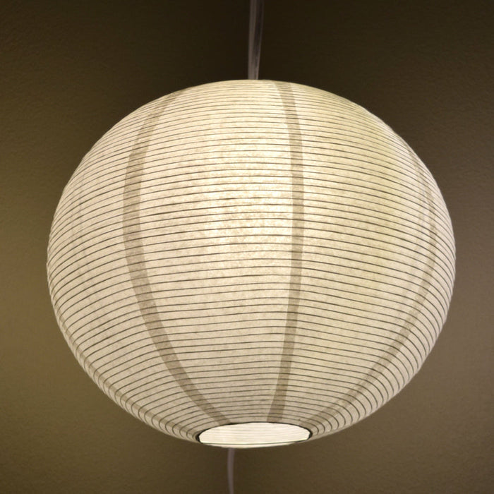Fine Line Premium Paper Lantern Pendant Light Cord KIT with S14 Warm White LED Bulb