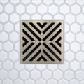 FloFX X-Factor Drain Grate in Brushed Nickel finish for compatible FloFX shower drain