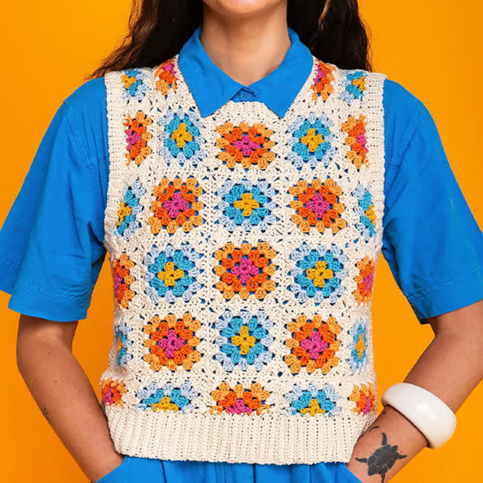 🧶✨Παιχνίδι με κάρτες Granny Square Crochet – 50 σχέδια για συνδυασμό και κατασκευή-GR