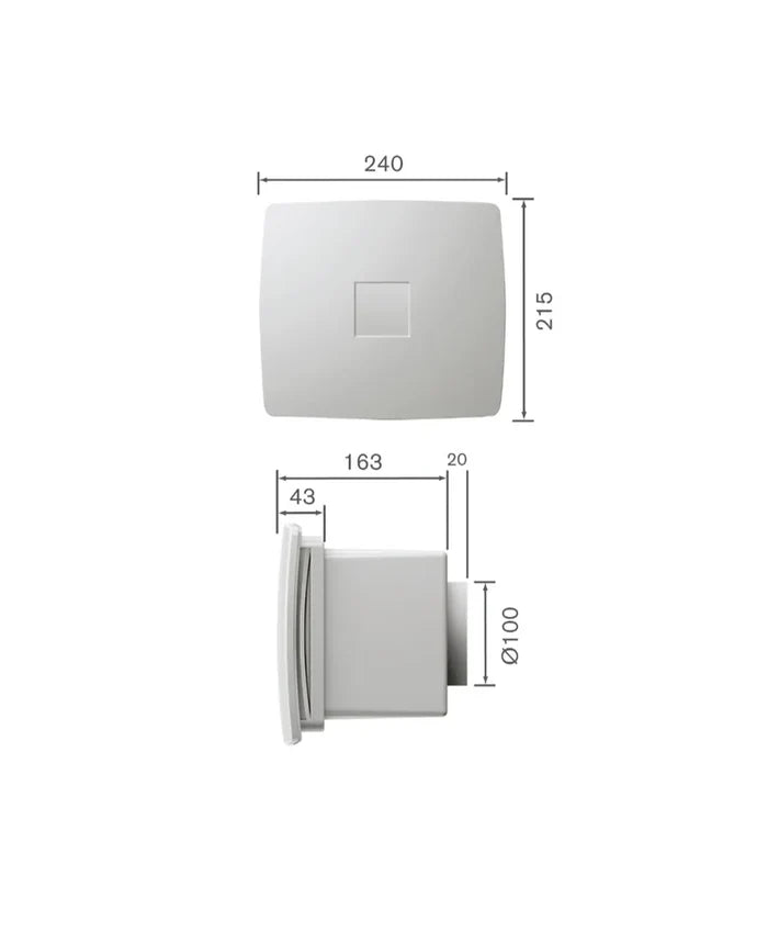 Greenwood Airvac RF90BW 100mm Recessed Centrifugal Fan