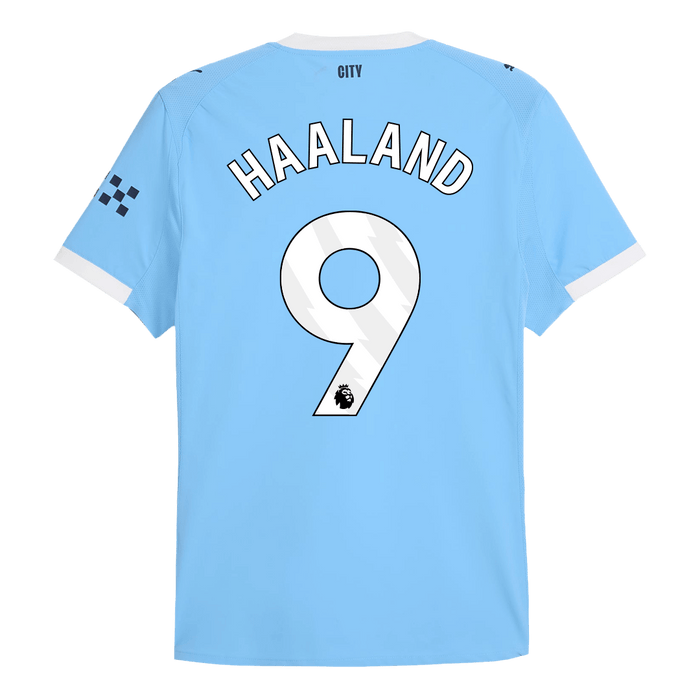 HAALAND #9 Authentic Manchester City Home Soccer Jersey 2025/26 Blue
