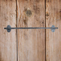 Hammered Iron Towel Bar - Oval Backplates - Old West Iron