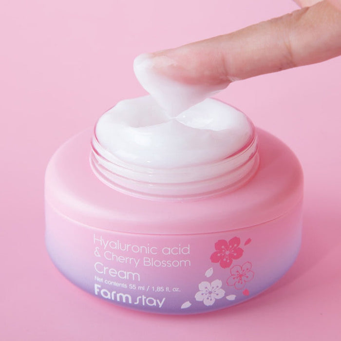 Farmstay Hyaluronic Acid & Cherry Blossom Cream 55ml | La Cosmetique