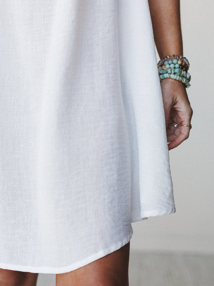 In A Mini Dress - White