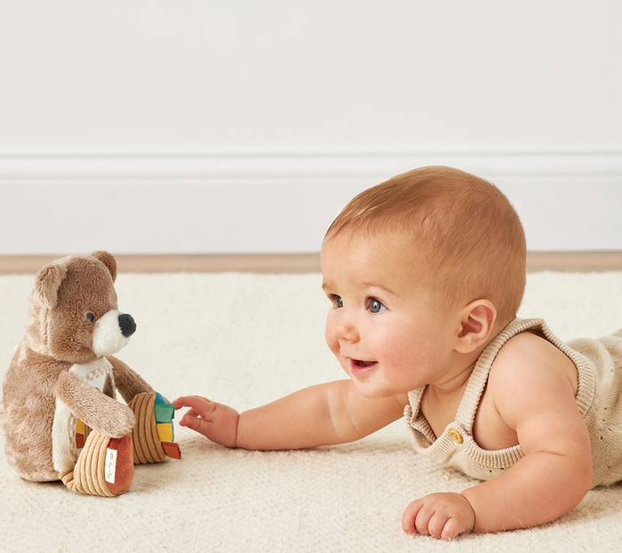 Itzy Bitzy Mirror- Theo Bear Sensory Tummy Time Mirror