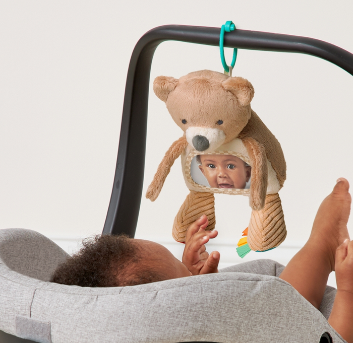 Itzy Bitzy Mirror- Theo Bear Sensory Tummy Time Mirror