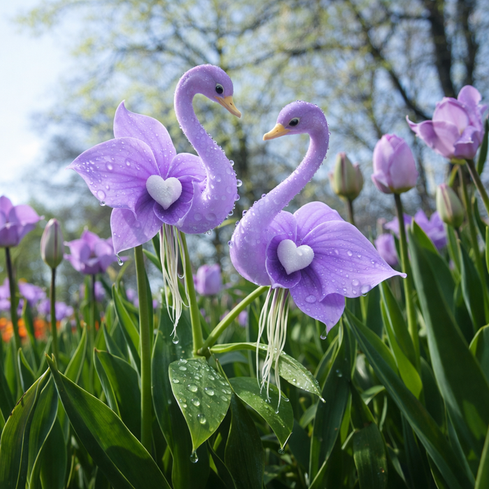 🔥 Jarný výpredaj -50%! ✨ Očarujúce kvety "Purple Swan Blossom" – jedinečná kráska pre vašu záhradu-SK