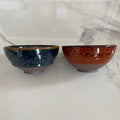 JianZhan Hong / Lan Zhe Hu Ban (Red/Blue Pelican Spot) Tea Cup