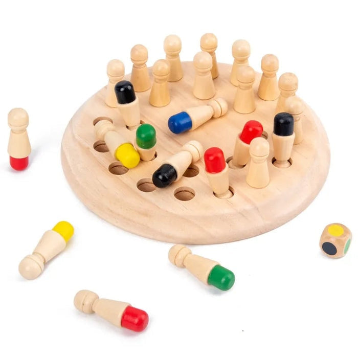 🔥 Juego de ajedrez de memoria con cerillas de madera-ES