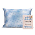 KITSCH | Satin Pillowcase Standard - Gingham Blue