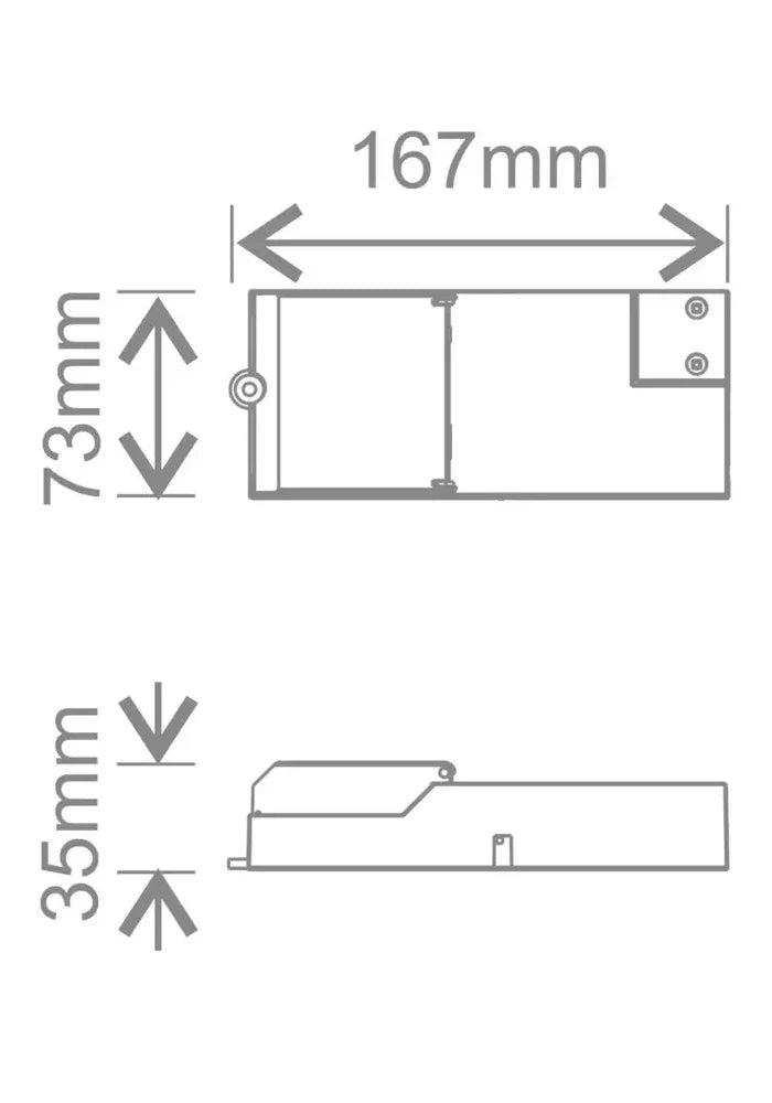 Kosnic DRC40/DA Dimmable Driver: 40W DALI2 1-10V Primary Push Dim Driver