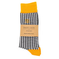 K&S Bambus Sokkar - Houndstooth m. appelsínugulu - Kormákur & Skjöldur