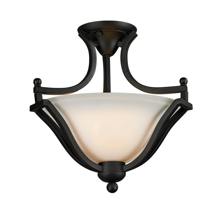 Lagoon Matte Black Semi-Flushmount - Semi-Flushmounts