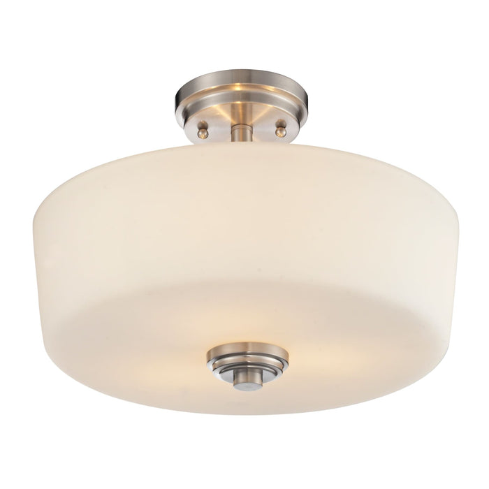 Lamina Brushed Nickel Semi-Flushmount - Semi-Flushmounts