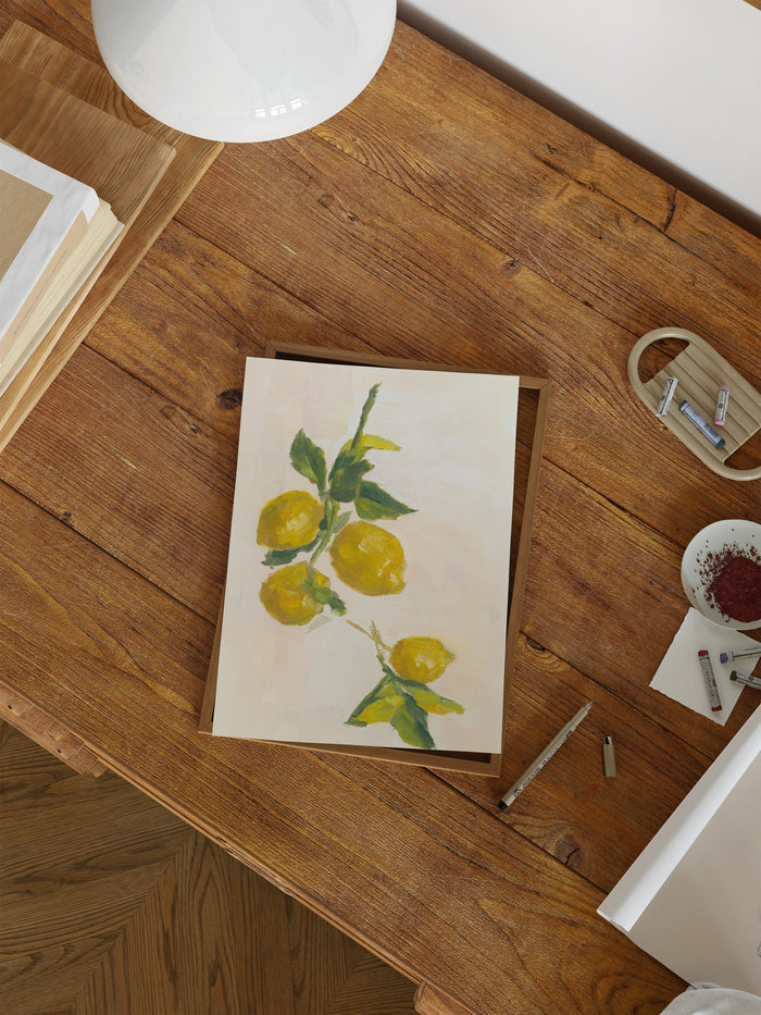 Lemon Branch Art Print by Splendus